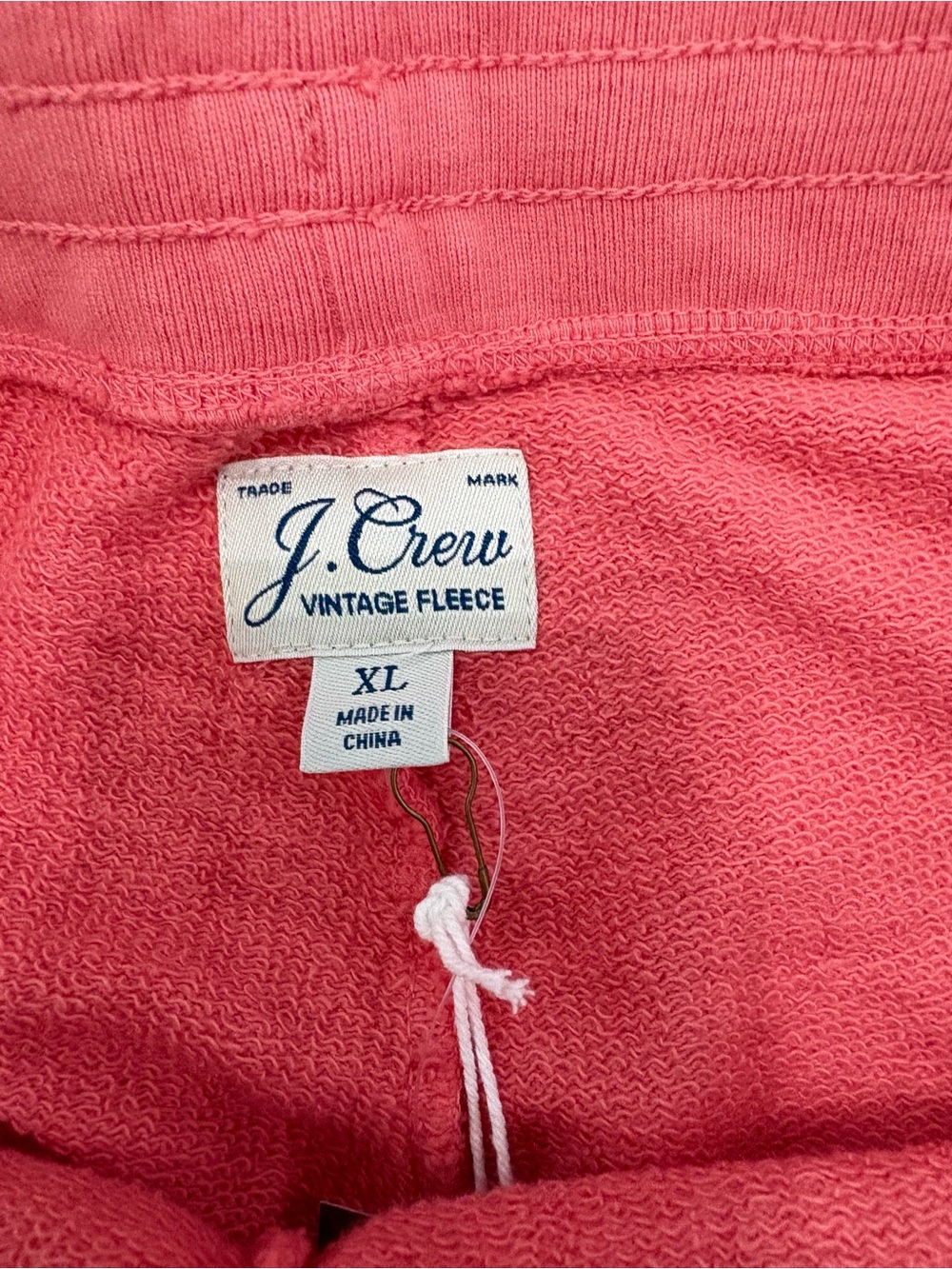 Crew NWT Vintage Cotton Terry Cutoff Shorts Tuscan Coral XL Coastal - Picture 5 of 8